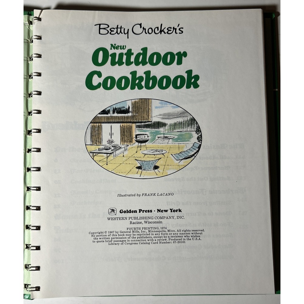 Betty Crocker's New‎ Outdoor Cookbook - Picnics Boat Trips Camp-Outs 1967 - Picture 3 of 4